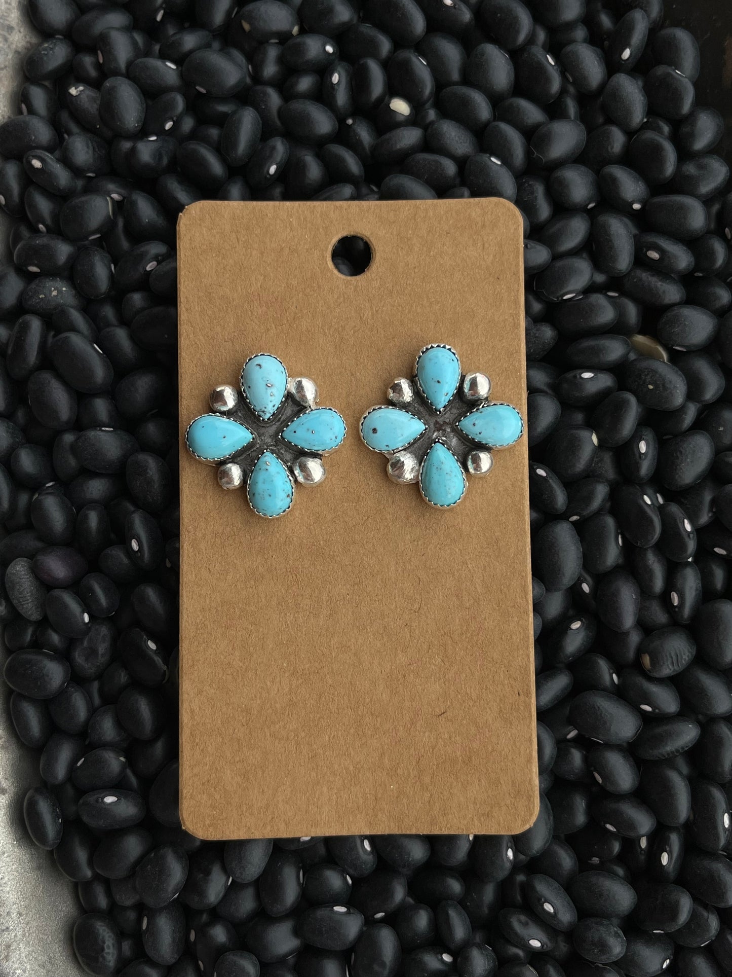 Kingman Turquoise Cluster Earrings