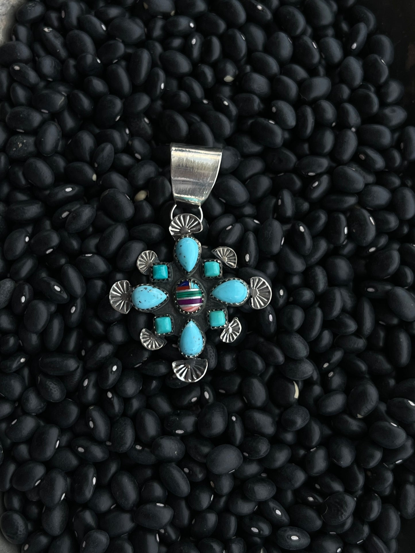 Kingman and Natural Inlay Pendant