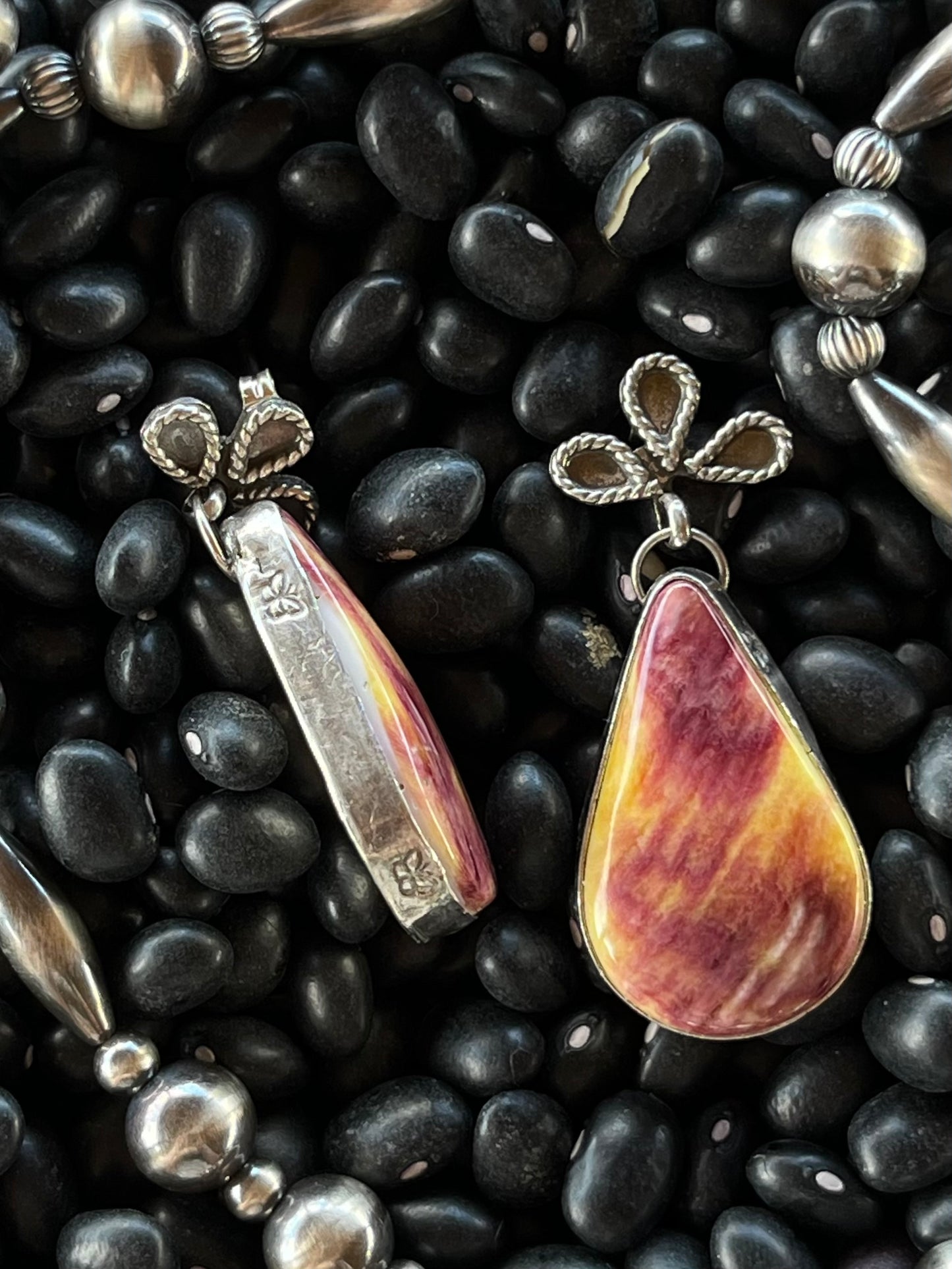 Purple Spiny Dangle Earrings