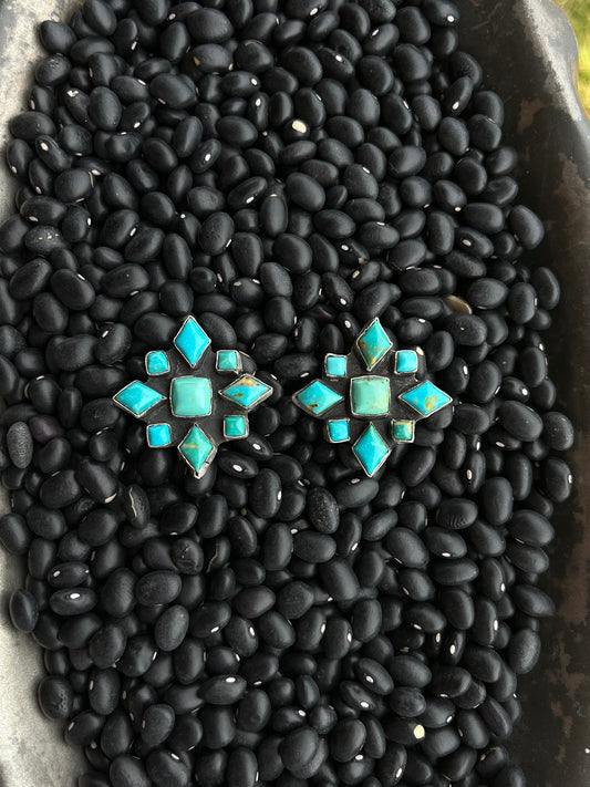 Kingman Diamond Cluster Earrings