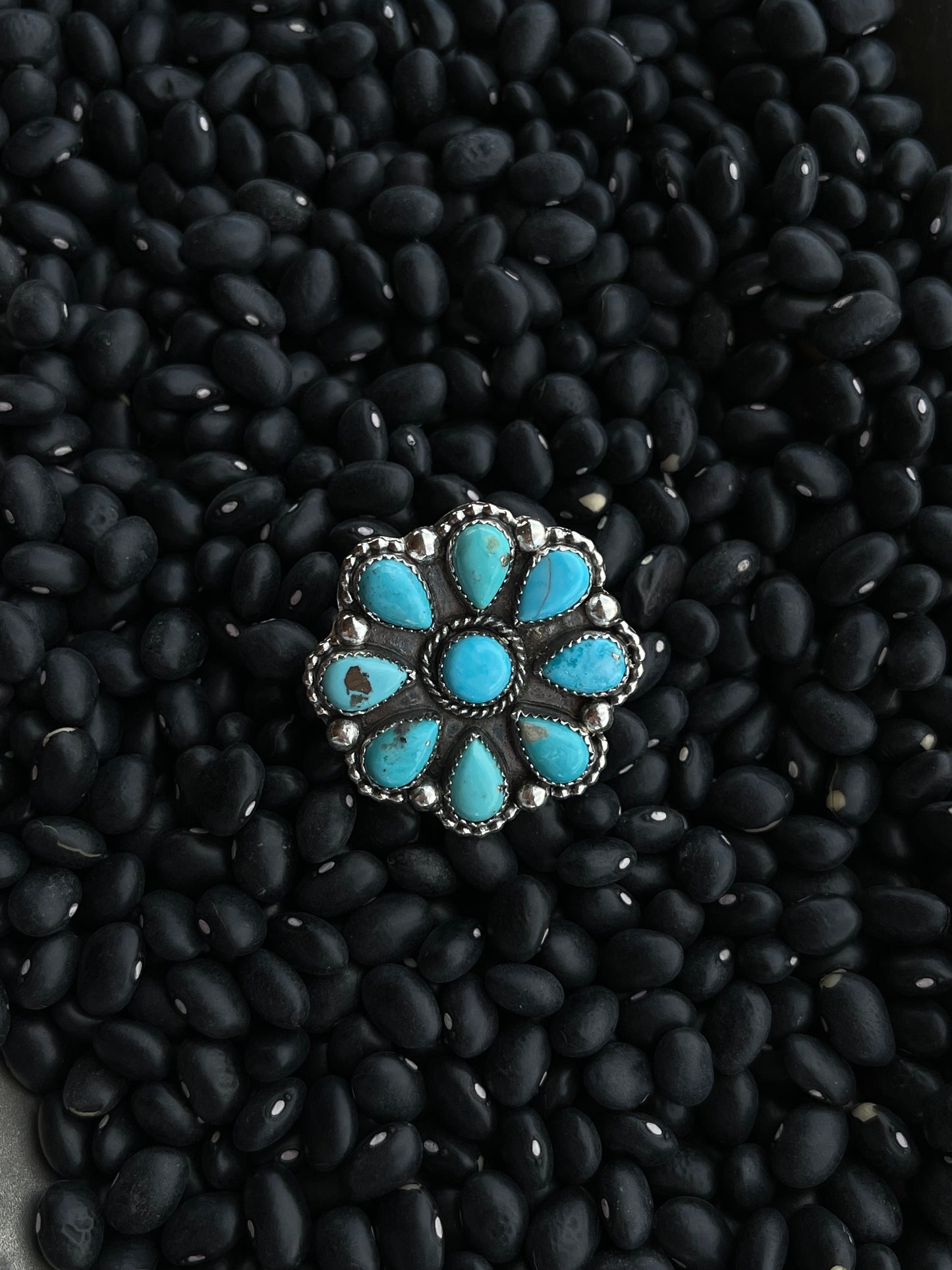 Kingman Turquoise Flower Set