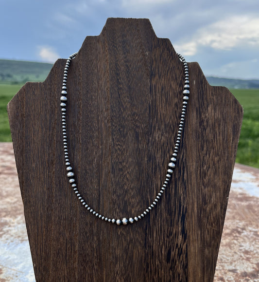 3-6mm Graduated Sterling Silver Pearls