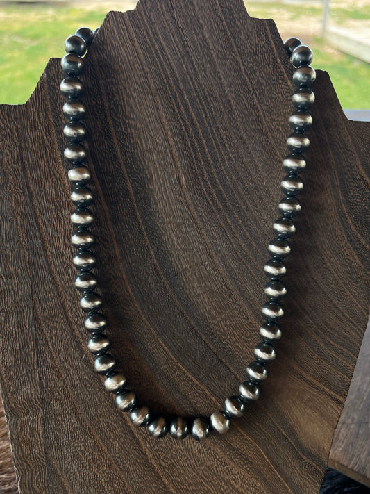 10mm 20” Sterling Silver Pearls
