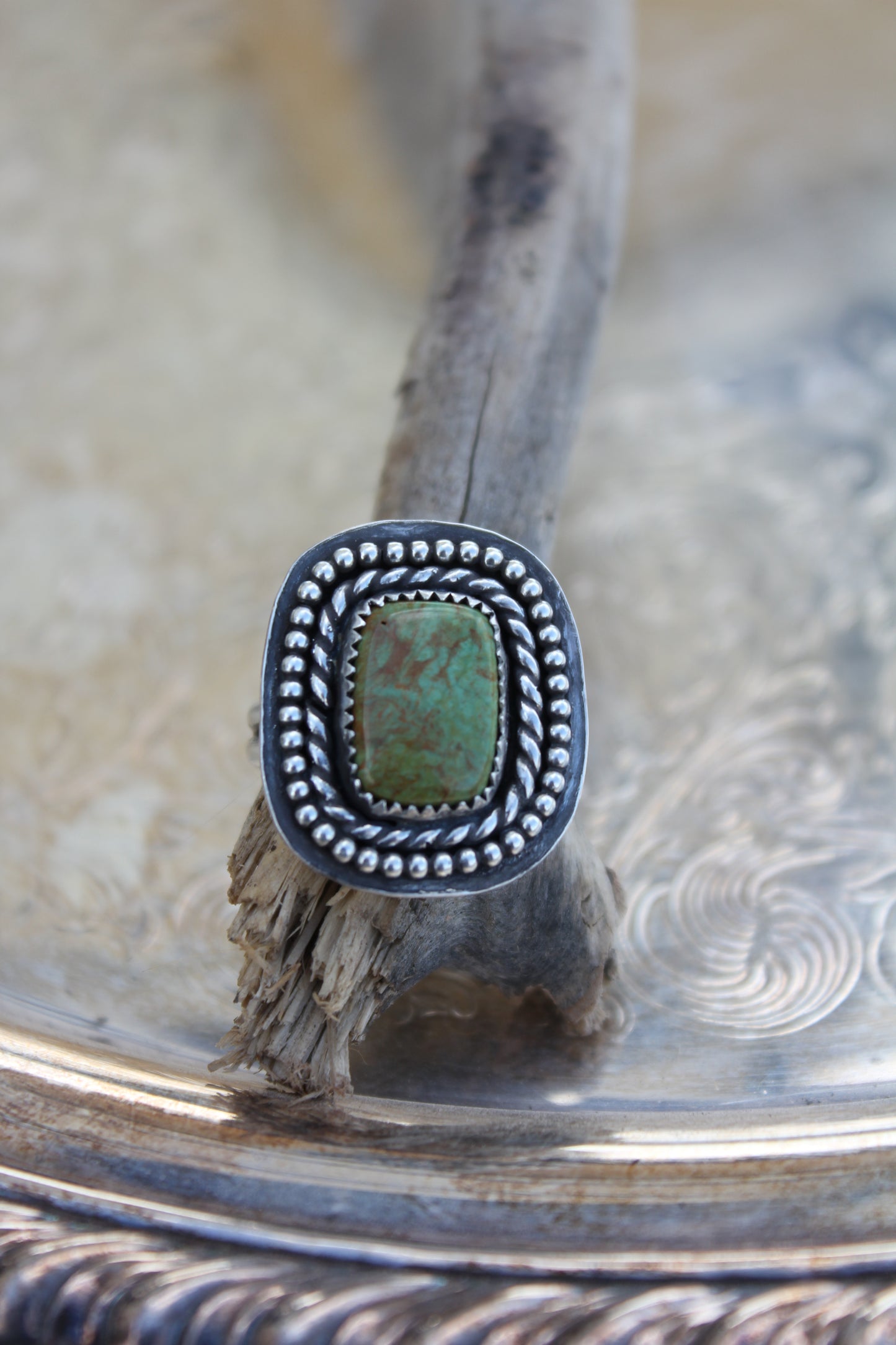 Hachita Turquoise Ring Sz 7