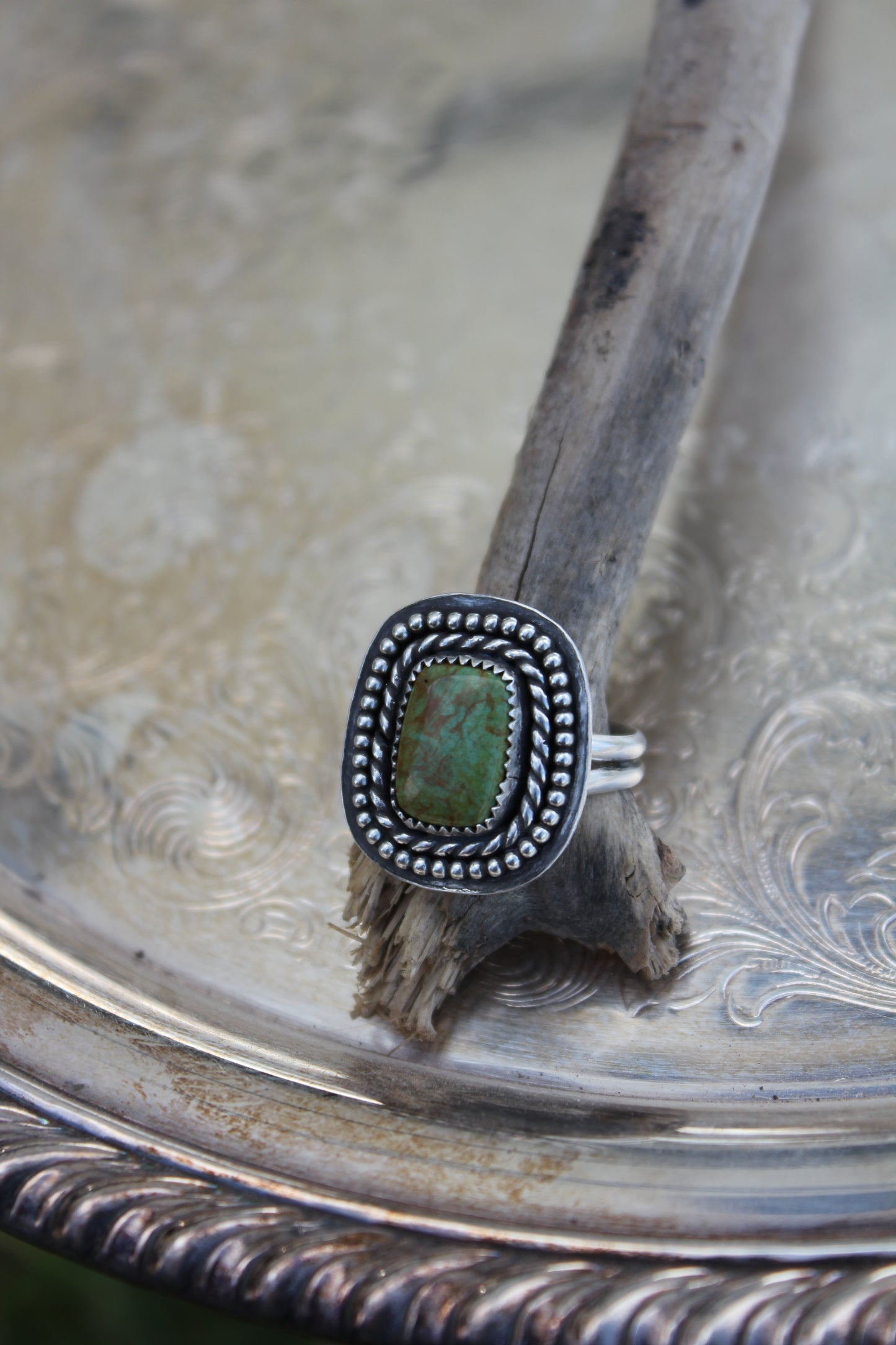 Hachita Turquoise Ring Sz 7