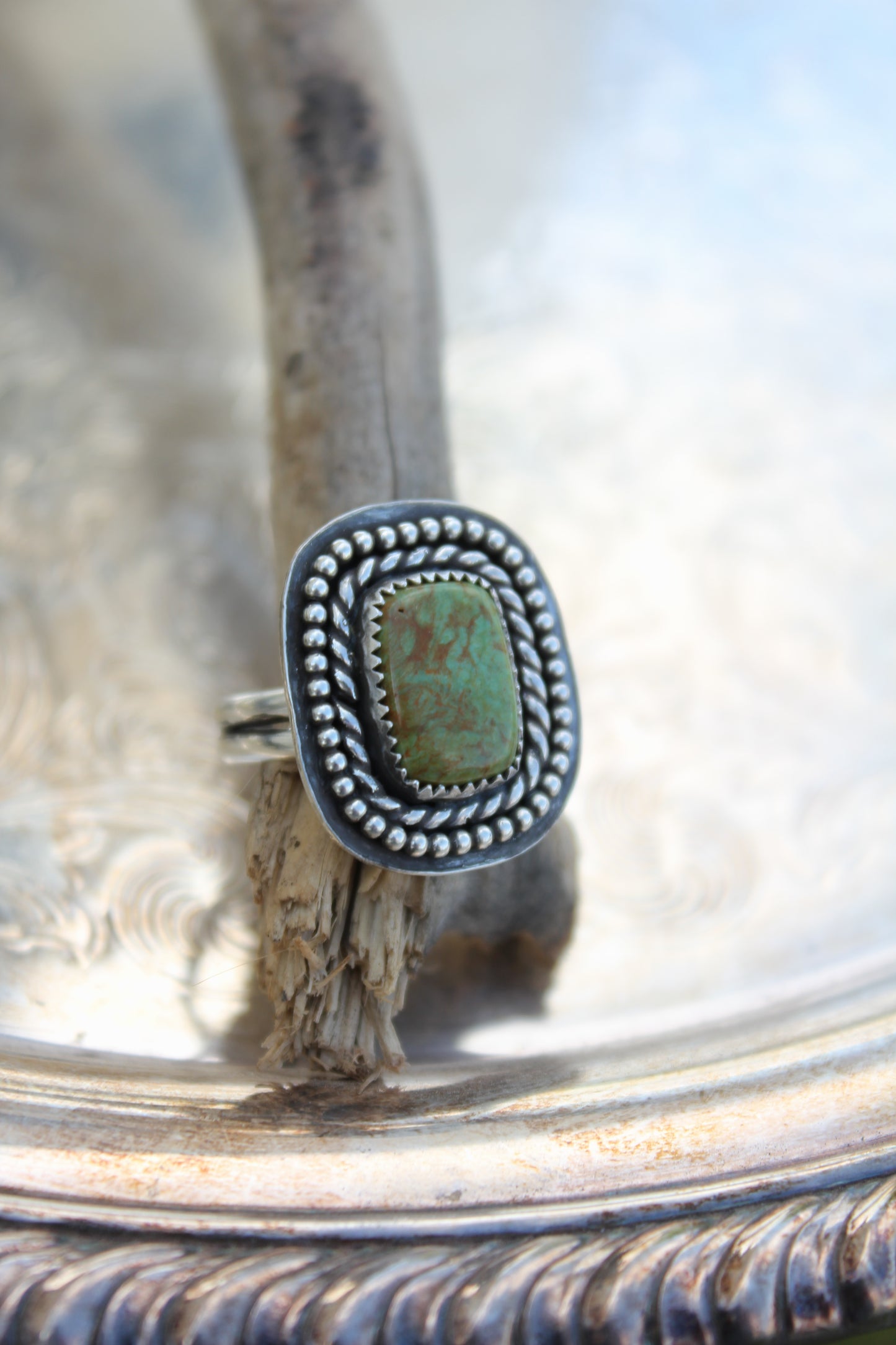 Hachita Turquoise Ring Sz 7