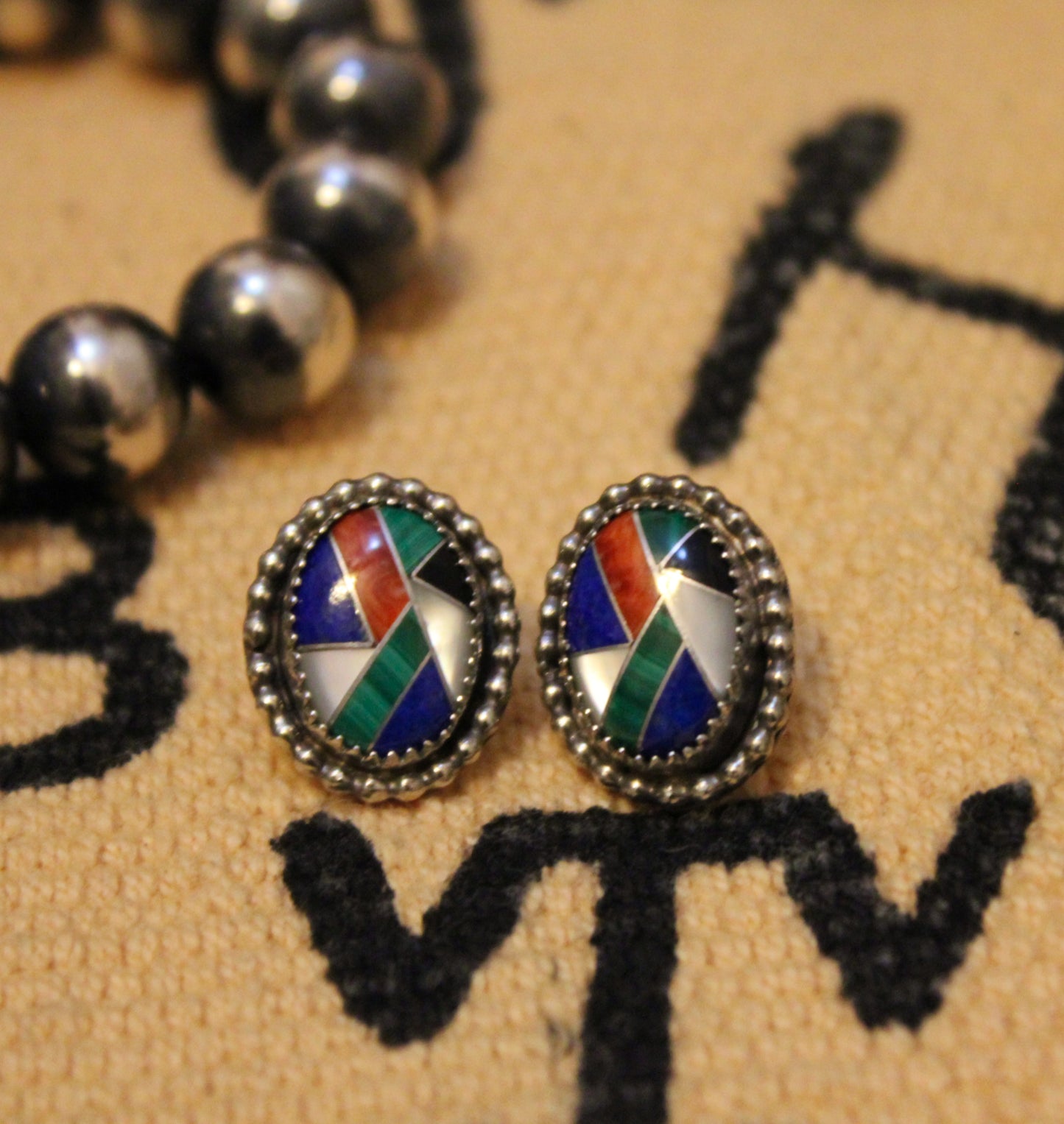 Natural Inlay Earrings